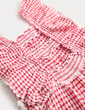 Pure Cotton Gingham Jumpsuit (2-10 Yrs)
