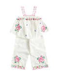 2 Piece Pure Cotton Embroidered Outfit (2-10 Yrs)