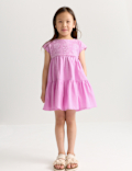 Pure Cotton Floral Lace Dress (2-10 Yrs)