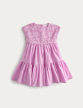Pure Cotton Floral Lace Dress (2-10 Years)