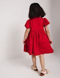 Pure Cotton Polka Dot Dress (2-10 Yrs)