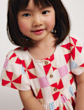 Cotton Rich Patchwork Dress (2-10 Yrs)