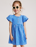 Pure Cotton Striped Dress (2-10 Yrs)
