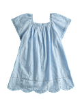 Pure Cotton Broderie Shell Dress (2-8 Yrs)