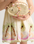 Pure Cotton Palm Tree Sleeveless Dress (2-10 Yrs)