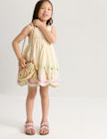 Pure Cotton Palm Tree Sleeveless Dress (2-10 Yrs)