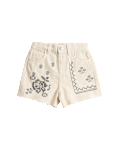 Pure Cotton Denim Embroidered Shorts (2-10 Yrs)