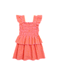 Pure Cotton Gingham Shirred Outfit (2-8 Yrs)