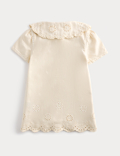 Cotton Rich Broderie Collar Dress (2-10 Yrs)