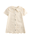 Cotton Rich Broderie Collar Dress (2-10 Yrs)