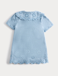 Cotton Rich Broderie Collar Dress (2-10 Yrs)