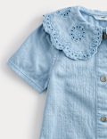 Cotton Rich Broderie Collar Dress (2-10 Yrs)