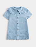 Cotton Rich Broderie Collar Dress (2-10 Yrs)