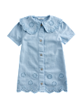 Cotton Rich Broderie Collar Dress (2-10 Yrs)