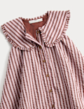 Pure Cotton Stripe Collared Dress (2-8 Yrs)