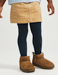 2 Piece Cotton Cord Mini Skirt with Tights (2-8 Yrs)