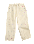 Barrel Denim Embroidered Jeans (2-8 Yrs)
