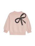 Cotton Rich Bow Sweatshirt (2-8 Yrs)