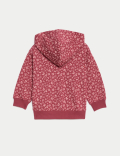 Cotton Rich Floral Zip Hoodie (2-8 Yrs)