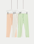 3pk Cotton Rich Ribbed Leggings (2-8 Yrs)