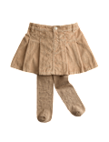 Cord Pleated Skirt With Tights (2-8 Yrs)
