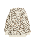 Cotton Rich Leopard Zip Hoodie (2-8 Yrs)