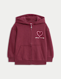 Heart Graphic ZipThrough Hoodie (2-8 Yrs)