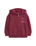 Heart Graphic ZipThrough Hoodie (2-8 Yrs)
