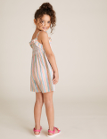 Cotton Rich Striped Playsuit (2-7 Years)