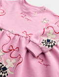 Cotton Rich Printed Sweatshirt Dress (2-8 Yrs)