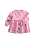 Cotton Rich Printed Sweatshirt Dress (2-8 Yrs)