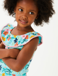 Pure Cotton Hawaiian Print Playsuit (2-7 Yrs)