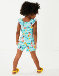 Pure Cotton Hawaiian Print Playsuit (2-7 Yrs)