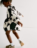 Cotton Rich Cow Print Swing Dress (2-8 Yrs)