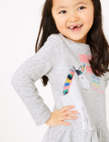 Cotton Rich Unicorn Dress & Leggings Outfit (2-7 Yrs)