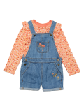 Denim Dungaree Floral Outfit (2-7 Yrs)