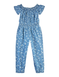 Chambray Daisy Print Jumpsuit (2-7 Yrs)