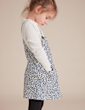 2 Piece Cotton Leopard Pinafore Outfit (2-7 Yrs)
