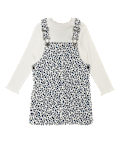 2 Piece Cotton Leopard Pinafore Outfit (2-7 Yrs)