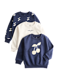 3 Pack Cotton Rich Cherry Sweatshirts (2-8 Yrs)