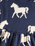 Cotton Rich Horse Sweat Dress (2-8 Yrs)