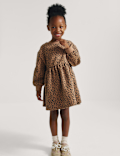 Cotton Rich Leopard Print Sweatdress (2-8 Yrs)