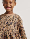 Cotton Rich Leopard Print Sweatdress (2-8 Yrs)