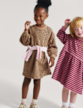 Cotton Rich Leopard Print Sweatdress (2-8 Yrs)