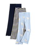 3 Pack Cotton Rich Horse Kickflare Leggings (2-10 Yrs)