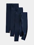 3 Pack Cotton Rich Ribbed Leggings (2-8 Yrs)