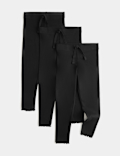 3 Pack Cotton Rich Ribbed Leggings (2-8 Yrs)