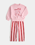 Cotton Rich Graphic Dog Sweatshirt Outfit (2-8 Yrs)
