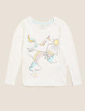 Pure Cotton Printed Round Neck Top