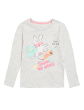 Cotton Mix Printed Round Neck Top